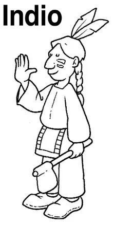 DIBUJOS DE INDIOS PARA COLOREAR