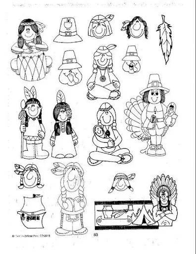 DIBUJOS DE INDIOS PARA IMPRIMIR Y COLOREAR