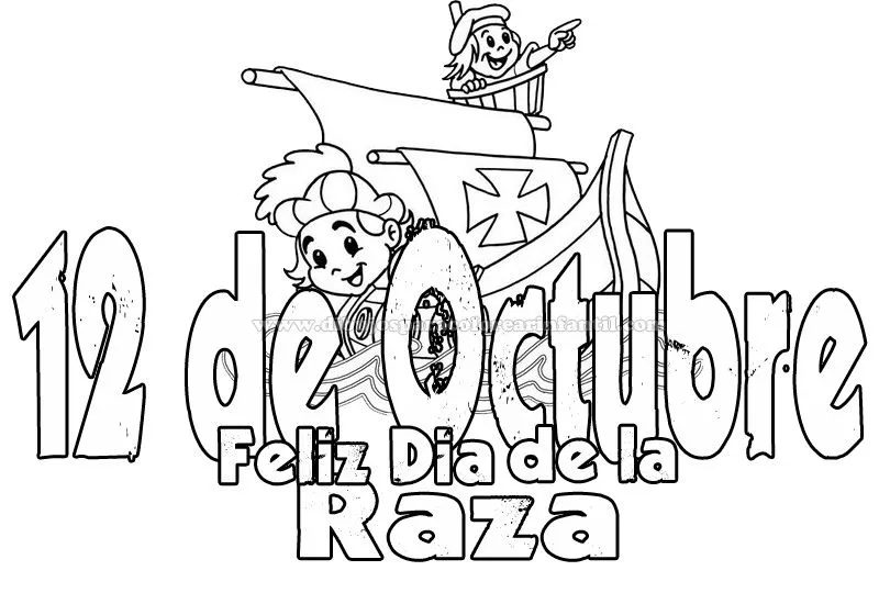 Dibujos infantiles del 12 de octubre para colorear ~ Dibujos para ... Dibujos infantiles del 12 de octubre para colorear ~ Dibujos para ...
