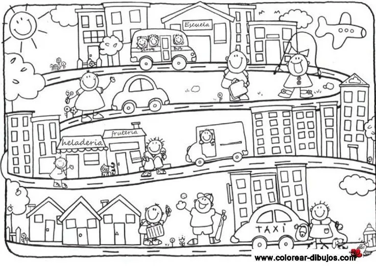 Dibujos Infantiles De Ciudades | Çocuklar İçin | Pinterest