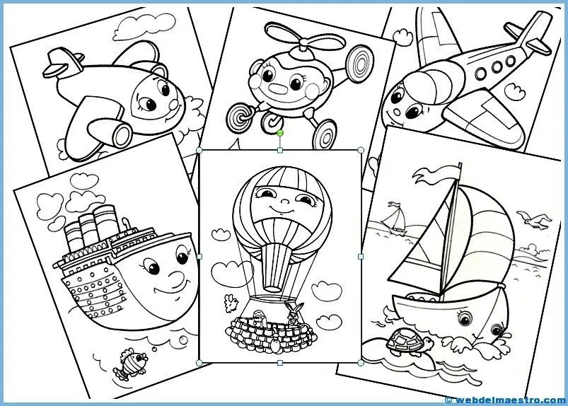 Dibujos infantiles para colorear (Medios de transporte) - Web del ...