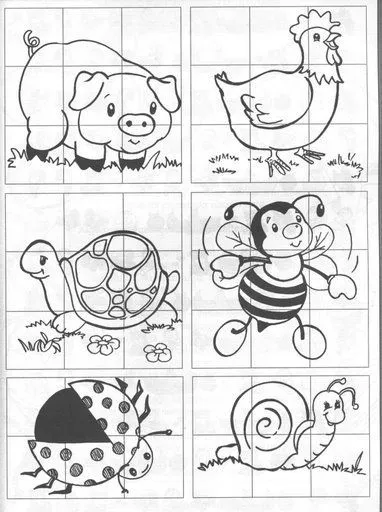 DIBUJOS INFANTILES CON CUADRICULAS PARA COLOREAR DIBUJOS INFANTILES CON CUADRICULAS PARA COLOREAR