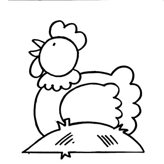 Dibujos infantiles: Dibujo infantil gallina Dibujos infantiles: Dibujo infantil gallina