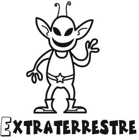 Dibujos infantiles de un extraterrestre. Dibujos del espacio Dibujos infantiles de un extraterrestre. Dibujos del espacio