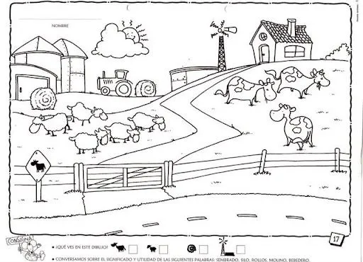 DIBUJOS INFANTILES DE GRANJA. COLOREA TU GRANJA DIBUJOS INFANTILES DE GRANJA. COLOREA TU GRANJA