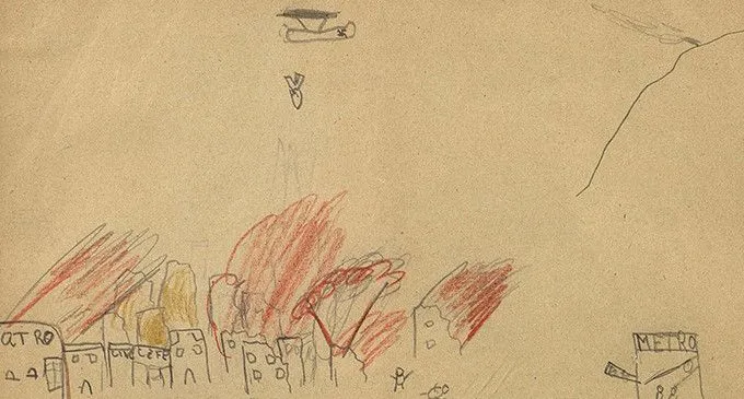 Los dibujos infantiles en las guerras. La casa partida en dos ... Los dibujos infantiles en las guerras. La casa partida en dos ...