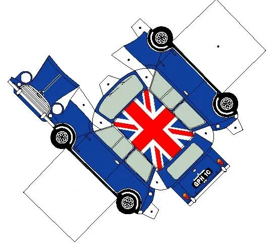 Recortable Mini Cooper British. Teby y Tib - Portal Infantil Recortable Mini Cooper British. Teby y Tib - Portal Infantil