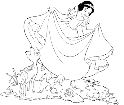 Todo dibujos infantiles para pintar y colorear: Blancanieves para ... Todo dibujos infantiles para pintar y colorear: Blancanieves para ...