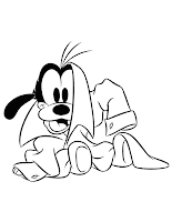 Todo dibujos infantiles para pintar y colorear: Bebe pluto para pintar