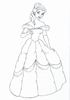  dibujos infantiles para pintar y colorear: Princesa disney La bella ...