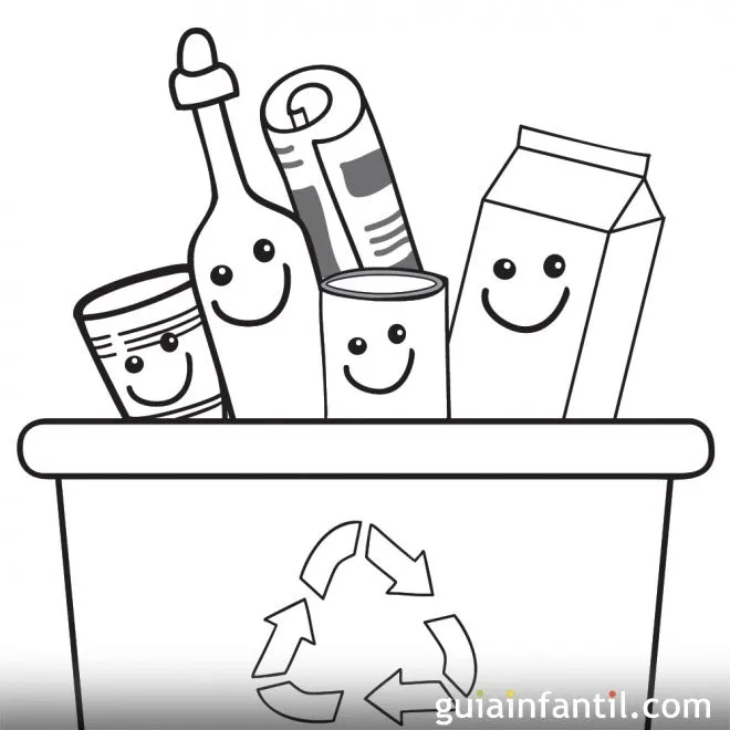 Dibujos infantiles para pintar y enseñar a reciclar - Dibujos para ... Dibujos infantiles para pintar y enseñar a reciclar - Dibujos para ...