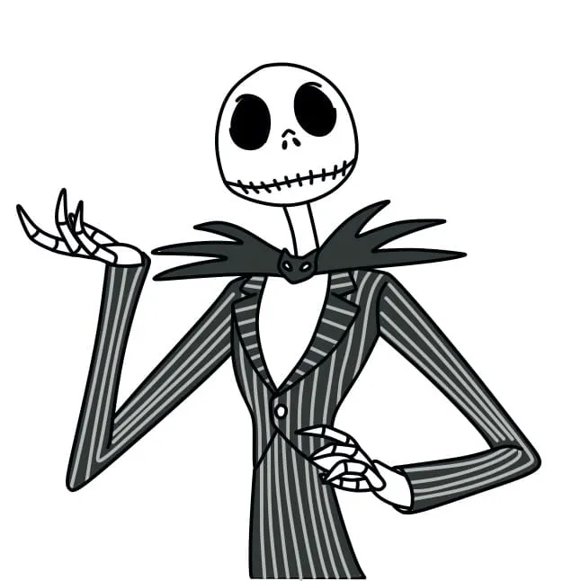 Dibujos de Jack Skellington - Cómo dibujar Jack Skellington paso a paso Dibujos de Jack Skellington - Cómo dibujar Jack Skellington paso a paso