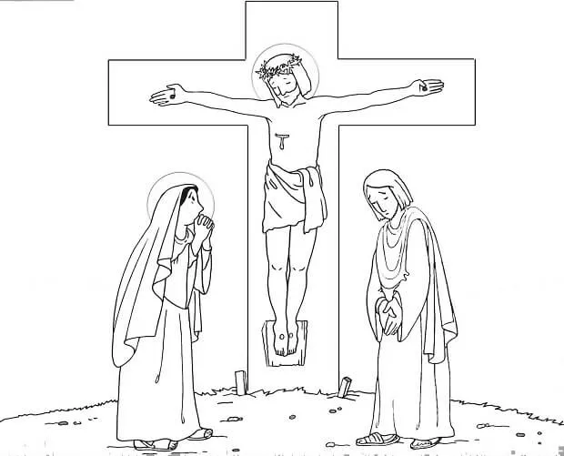 Dibujos de Jesus Crucificado para Colorear, Semana Santa, Dibujos ...