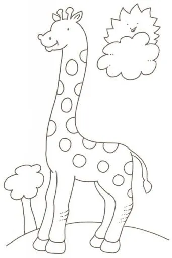 DIBUJOS DE JIRAFAS PARA COLOREAR
