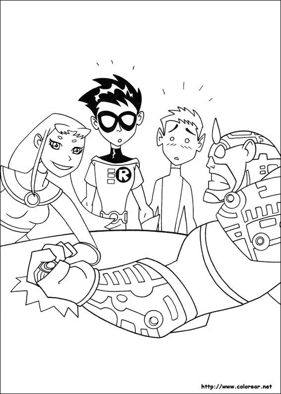 Dibujos de Los Jóvenes Titanes para colorear en Colorear.net Dibujos de Los Jóvenes Titanes para colorear en Colorear.net