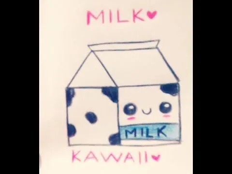 Como dibujar una milk o lechita kawaii? ♥ - YouTube Como dibujar una milk o lechita kawaii? ♥ - YouTube