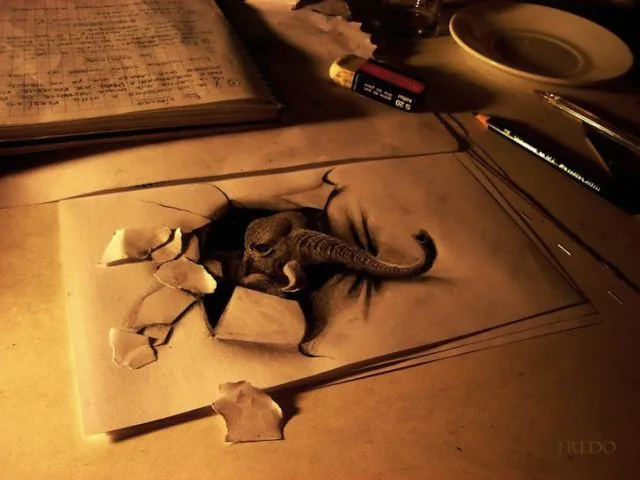 Dibujos a lápiz en 3D. Impresionante. - Taringa!
