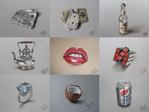 Dibujos a lápiz con colores realistas por Marcello Barenghi ... Dibujos a lápiz con colores realistas por Marcello Barenghi ...