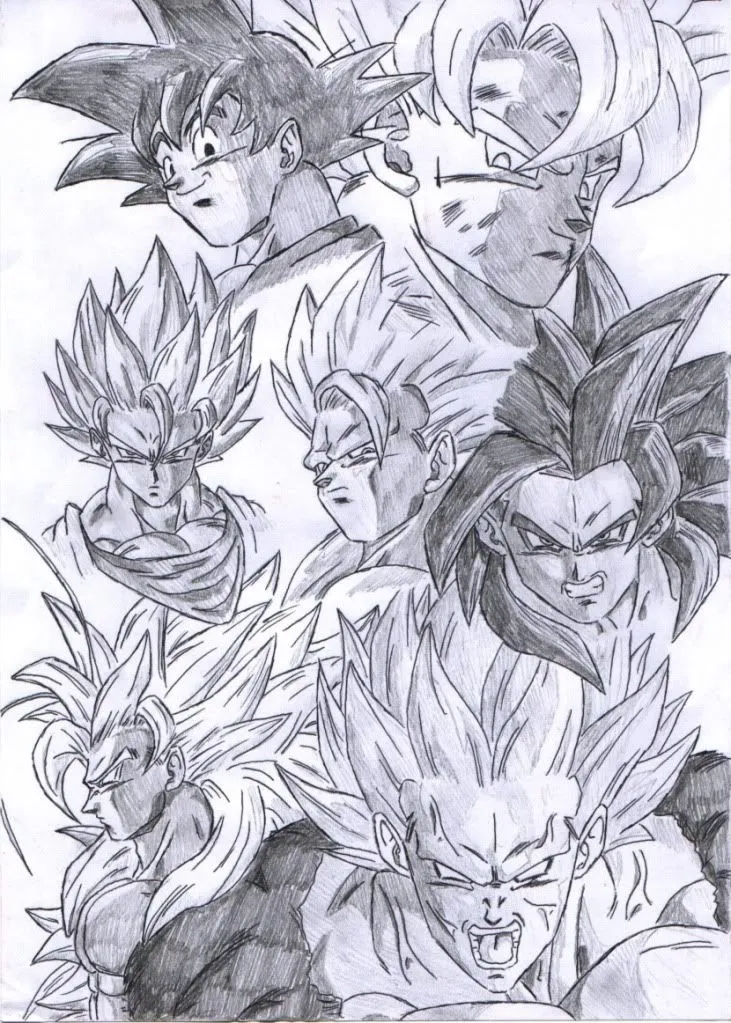 Dibujos a lapiz de Dragon Ball Z faciles | Dibujos a lapiz