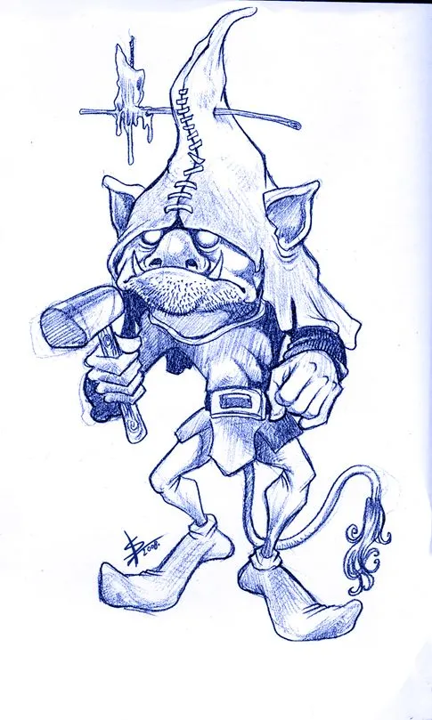 Dibujos duendes a lapiz - Imagui