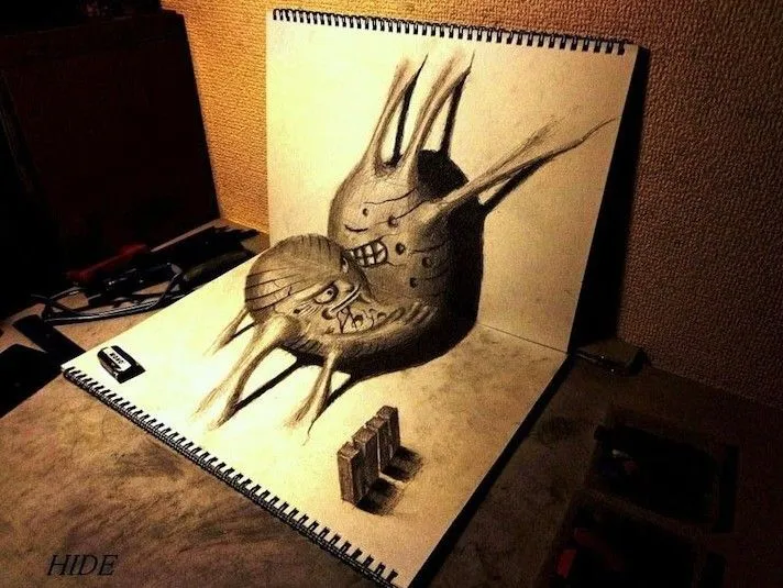 Dibujos a lapiz en 3D paso a paso faciles - Imagui