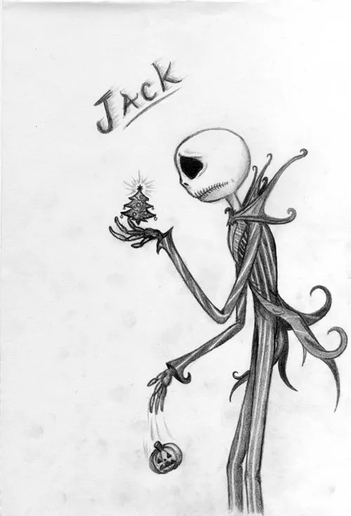 Dibujos figura jack skeleton para colorear - Imagui