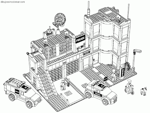 Dibujos de Lego City para Colorear Cuartel de Policia Lego City ...