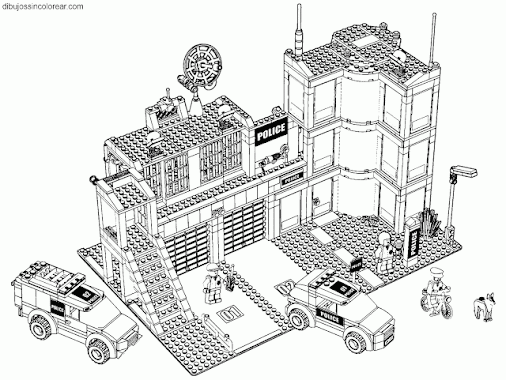 Dibujos de Lego City para Colorear Cuartel de Policia Lego City ... Dibujos de Lego City para Colorear Cuartel de Policia Lego City ...