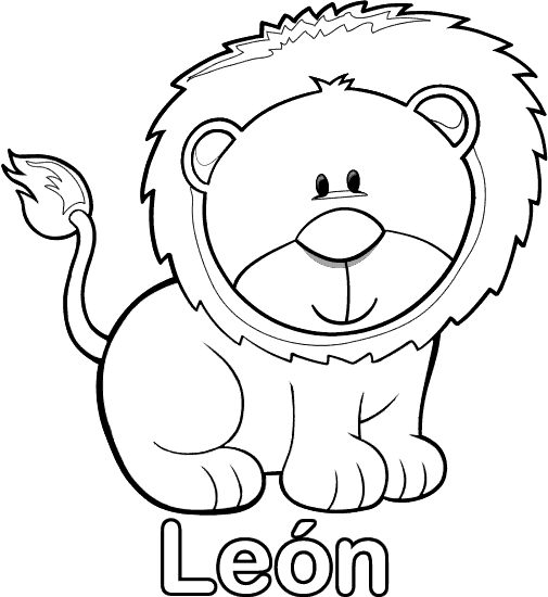 Leones de bebé de caricatura para colorear - Imagui