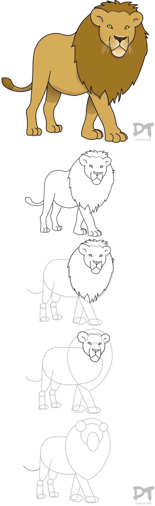 ▷ Dibujos de Leones Fáciles para hacer ✓ Paso a Paso ▷ Dibujos de Leones Fáciles para hacer ✓ Paso a Paso