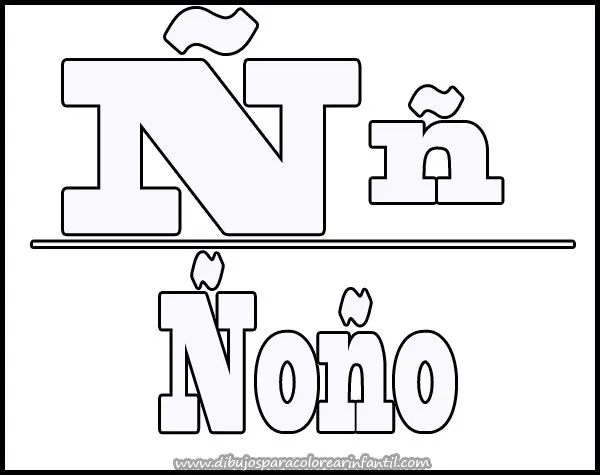 Objetos con n para colorear - Imagui