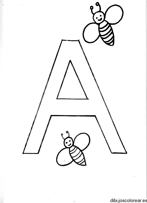 Dibujo de la letra A | Dibujos para Colorear Dibujo de la letra A | Dibujos para Colorear