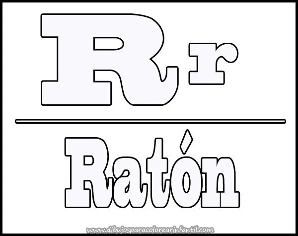 Dibujos para colorear con letra r - Imagui