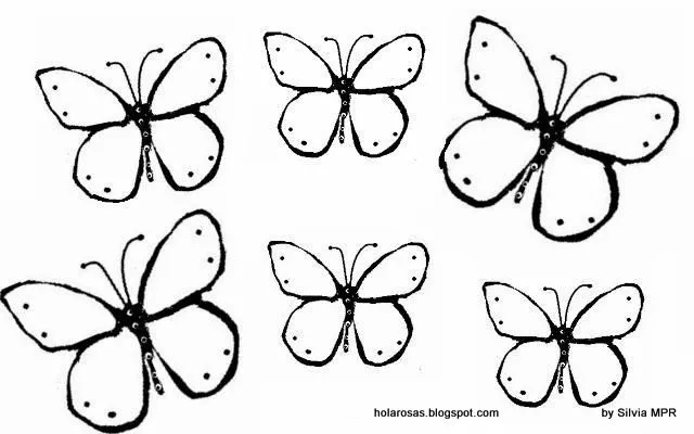 Mariposas pequeñas para colorear - Imagui