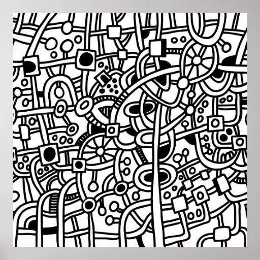 Dibujo lineal abstracto - Imagui