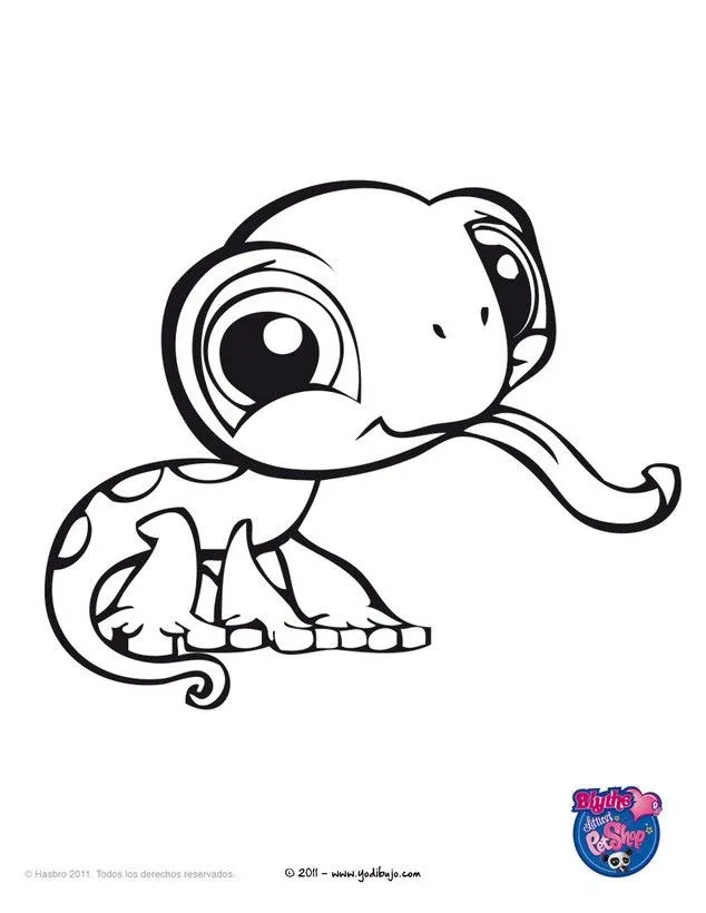 Dibujos de LITTLEST PET SHOP para colorear, CAMALEON littlest Pet ...