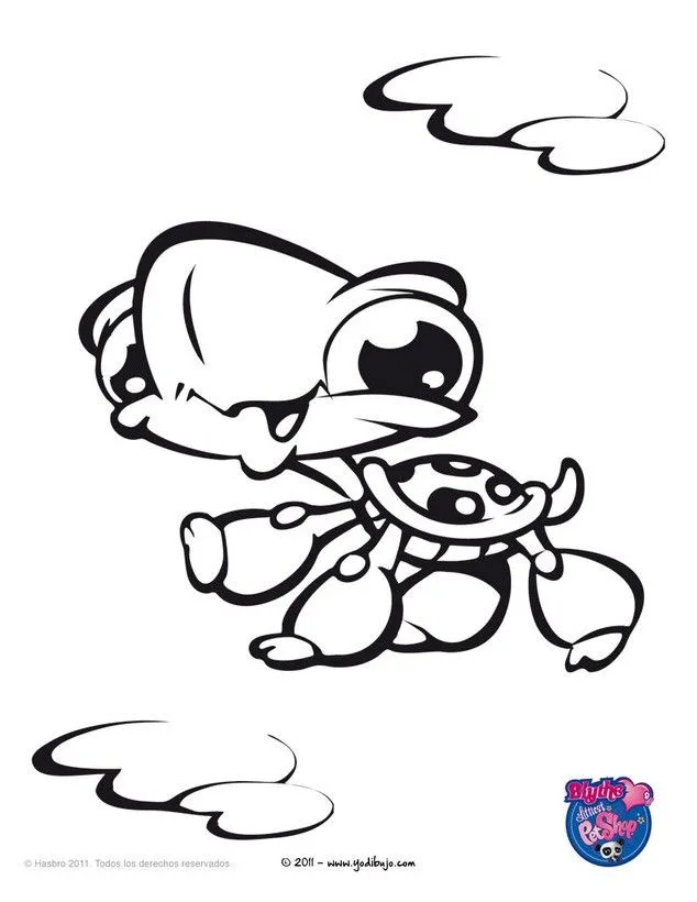 Dibujo para colorear TORTUGA littlest pet shop - Dibujos LITTLEST PET ... Dibujo para colorear TORTUGA littlest pet shop - Dibujos LITTLEST PET ...