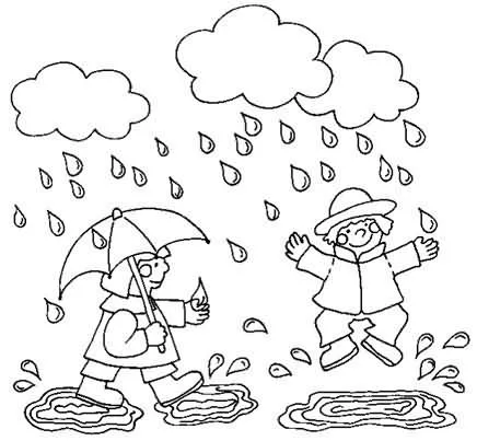 DIBUJOS DE LLUVIA PARA COLOREAR