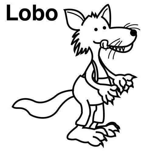 Lobo feroz para colorear - Imagui