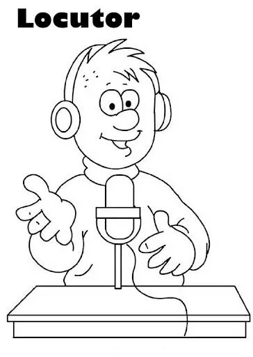 DIBUJOS DE LOCUTORES PARA COLOREAR | Dibujos para colorear DIBUJOS DE LOCUTORES PARA COLOREAR | Dibujos para colorear