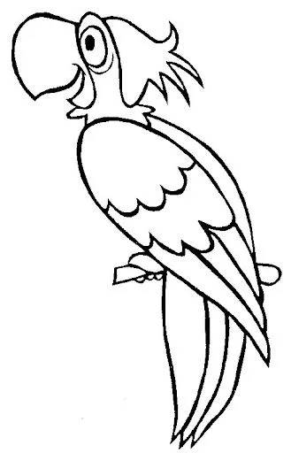 DIBUJOS DE LOROS PARA COLOREAR