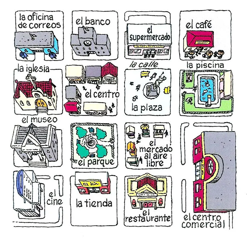 Dibujos de lugares de la ciudad - Imagui