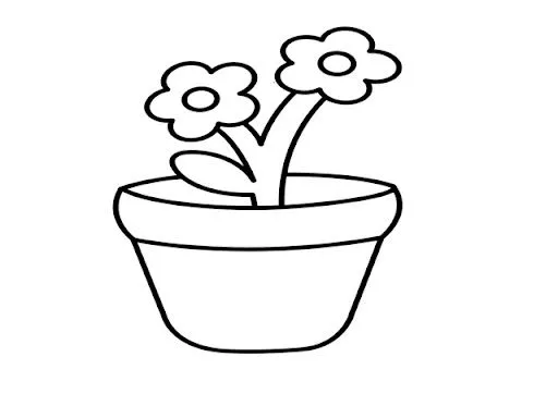 Dibujos macetas para colorear - Imagui