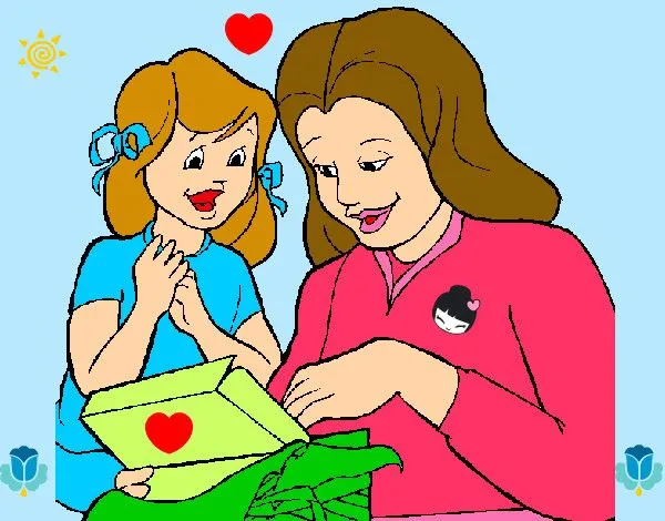 Dibujo de hija regándola zapatos a mama pintado por Desi10 en ... Dibujo de hija regándola zapatos a mama pintado por Desi10 en ...