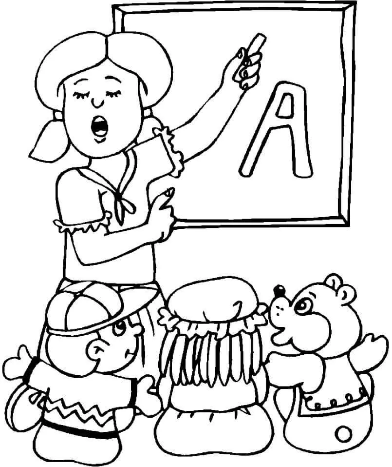 Dibujos de Maestra para colorear e imprimir– ColoringOnly.Com Dibujos de Maestra para colorear e imprimir– ColoringOnly.Com