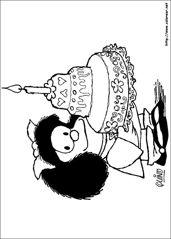 Dibujos de Mafalda para colorear en Colorear.net Dibujos de Mafalda para colorear en Colorear.net