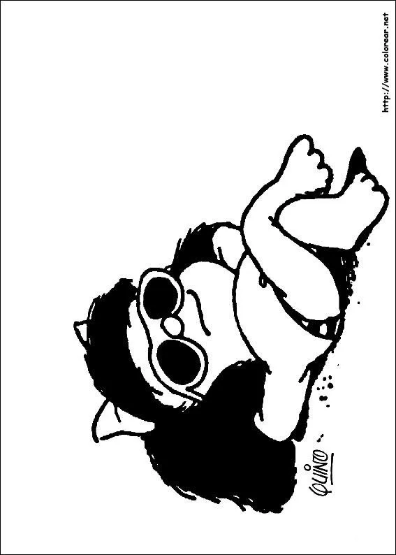 Dibujos de Mafalda para colorear en Colorear.net Dibujos de Mafalda para colorear en Colorear.net