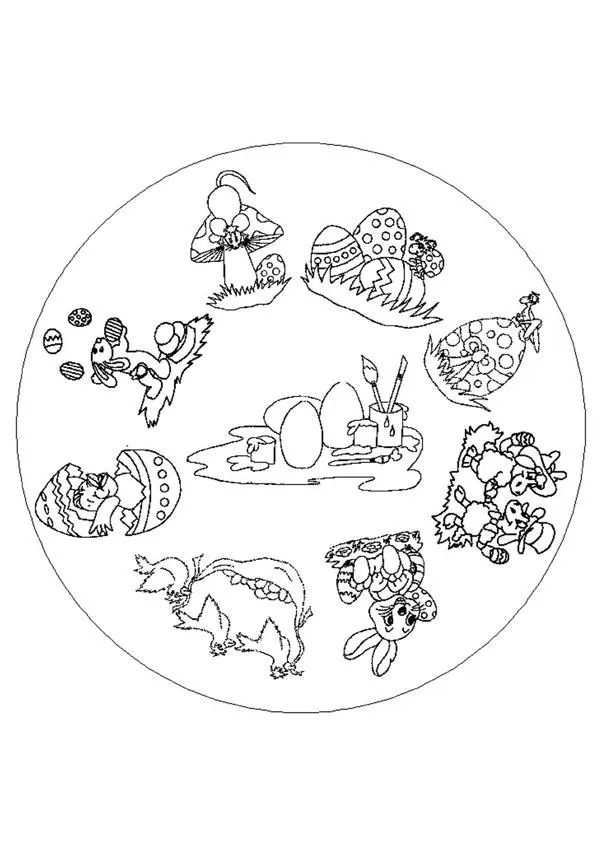 Dibujos de MANDALA para colorear PASCUA - Campanas de Pascua Dibujos de MANDALA para colorear PASCUA - Campanas de Pascua