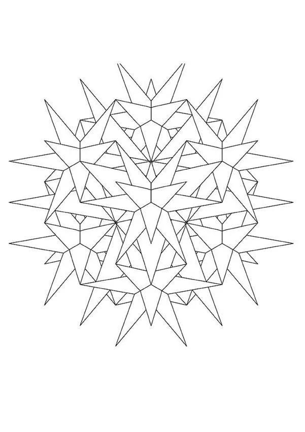 Dibujos de MANDALA ESTRELLA para colorear - Mandala Estrella en 3D Dibujos de MANDALA ESTRELLA para colorear - Mandala Estrella en 3D