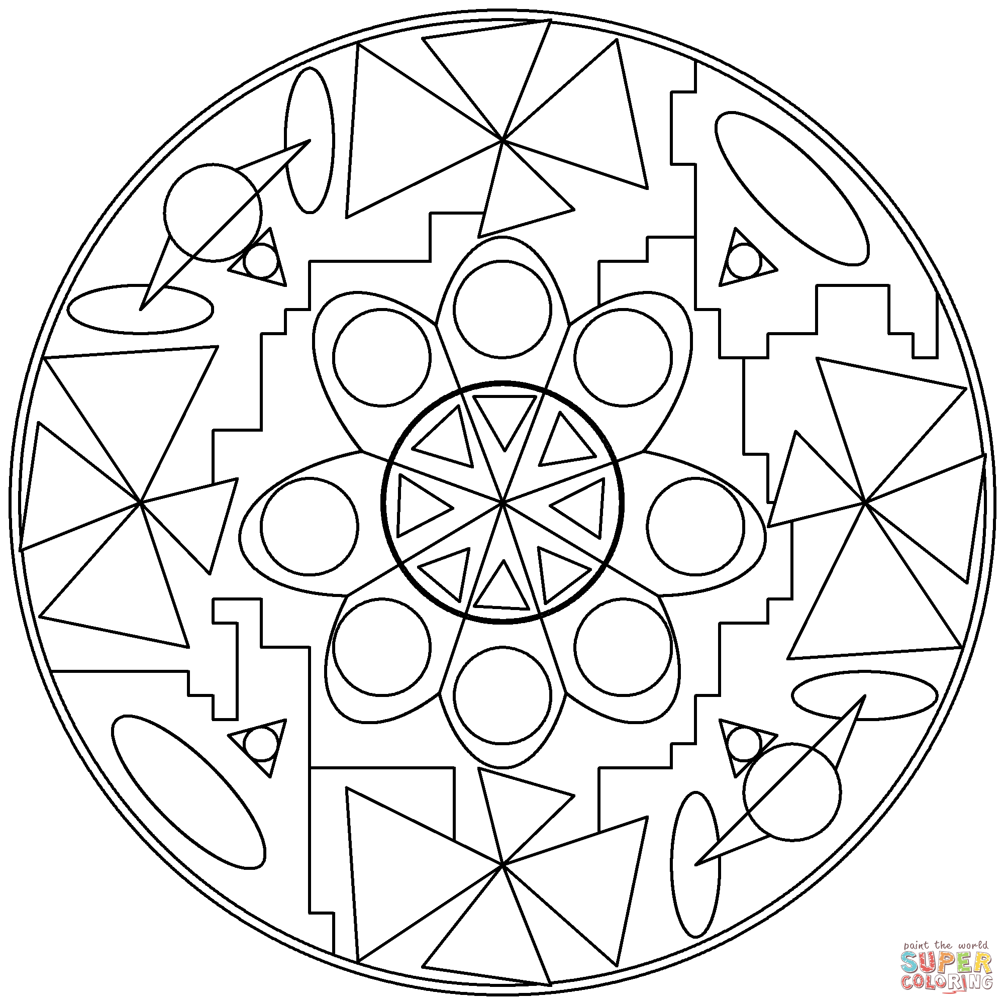 Dibujos de Mandalas Abstractas para colorear - Páginas para ...